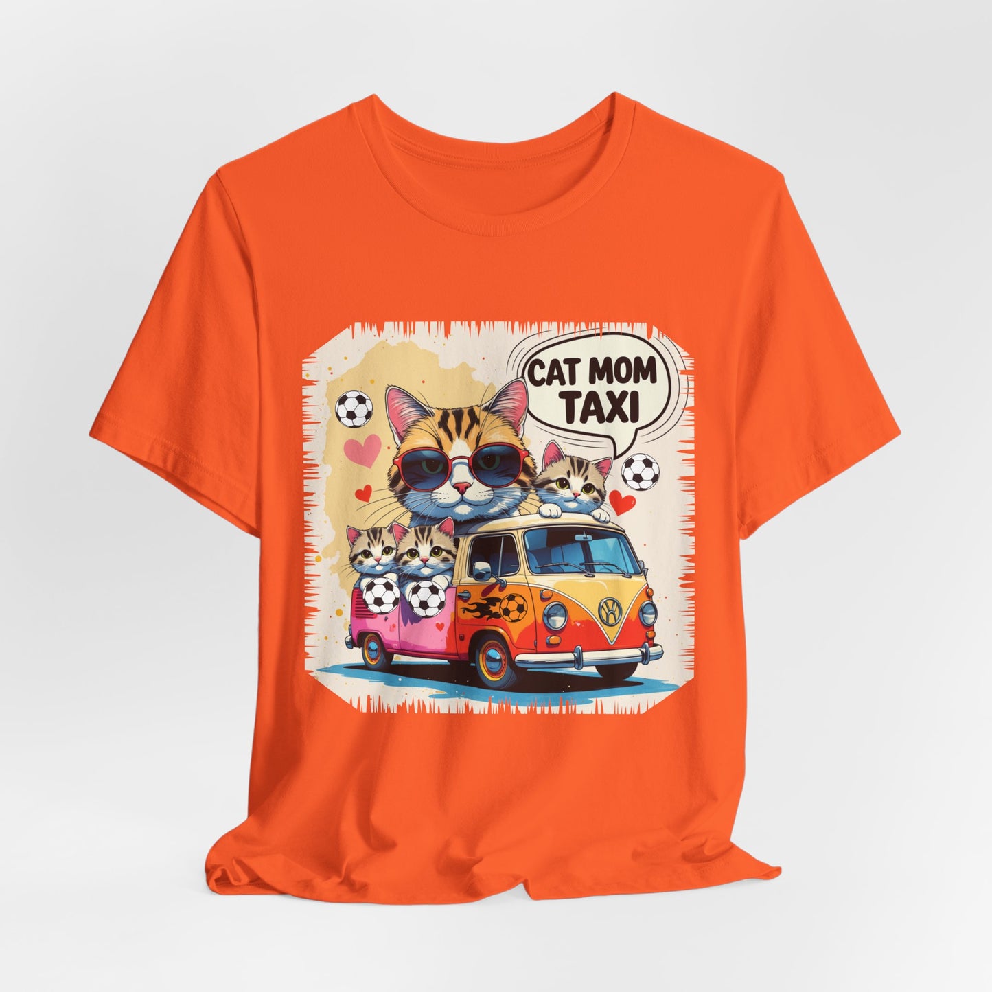 Cat Mom Taxi T-shirt Funny Chaos Soccer Carpool Meow Squad Humor