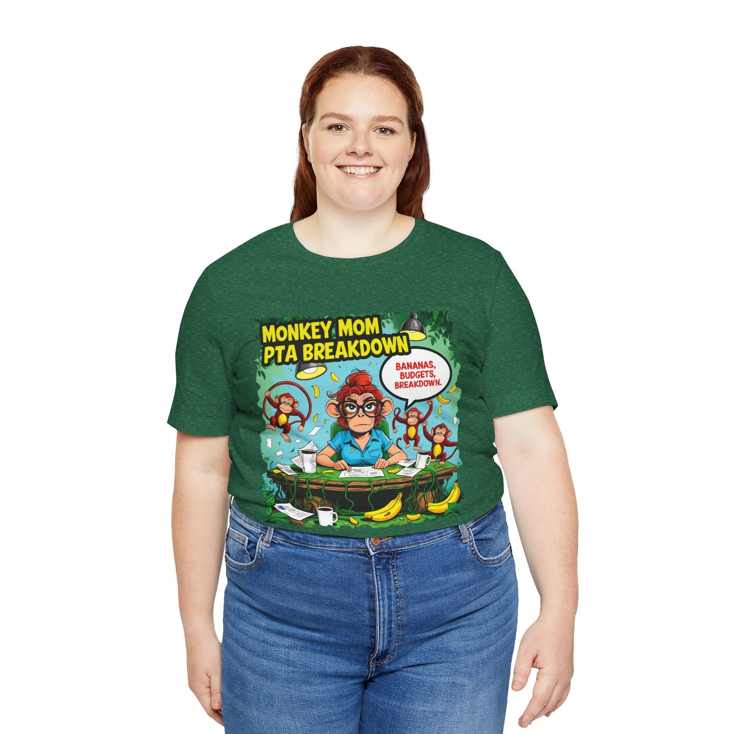 Monkey Mom T-shirt, Jungle Chaos PTA Humor Classroom Stress Gift