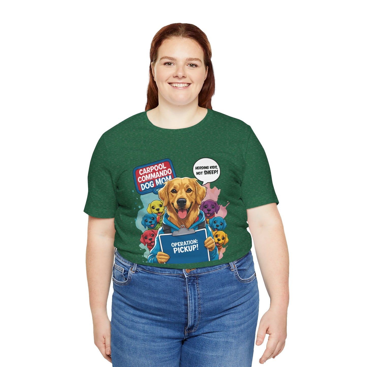 Dog Mom T-shirt, Carpool Commando School Pickup Survival, Funny Family Chaos
