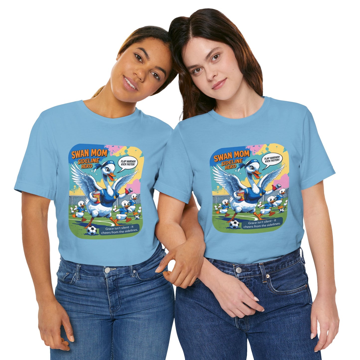 Swan Mom Soccer T-shirt Sideline Screams Funny Yell Game