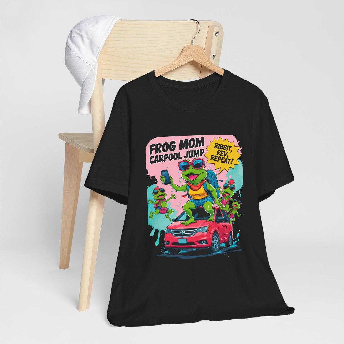 Frog Mom T-shirt Carpool Jump Chaos Rush Parent Commuter Humor