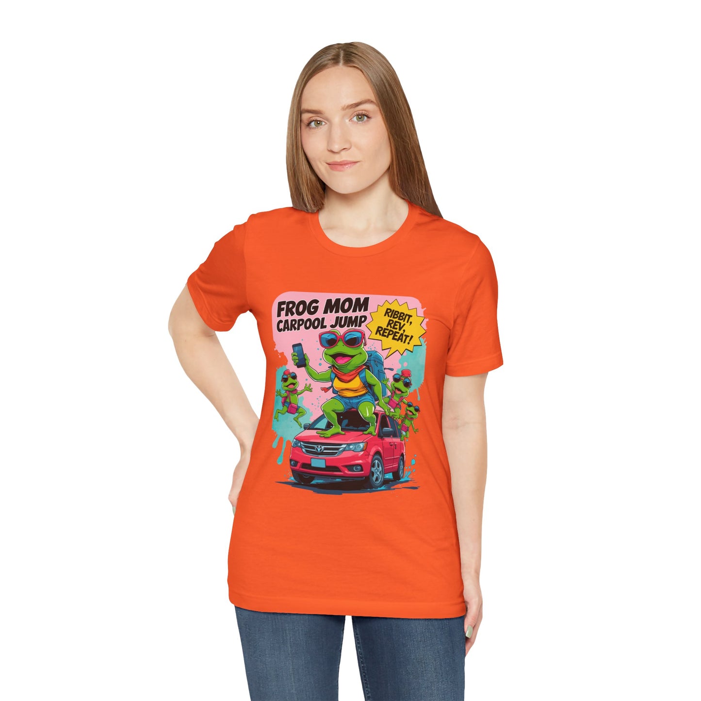 Frog Mom T-shirt Carpool Jump Chaos Rush Parent Commuter Humor