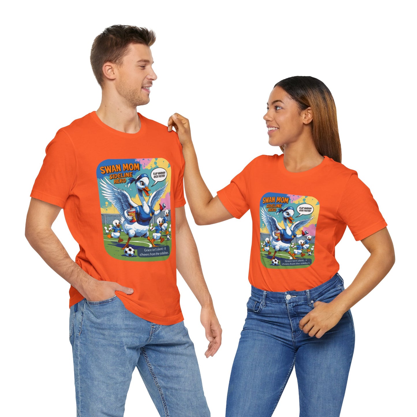 Swan Mom Soccer T-shirt Sideline Screams Funny Yell Game