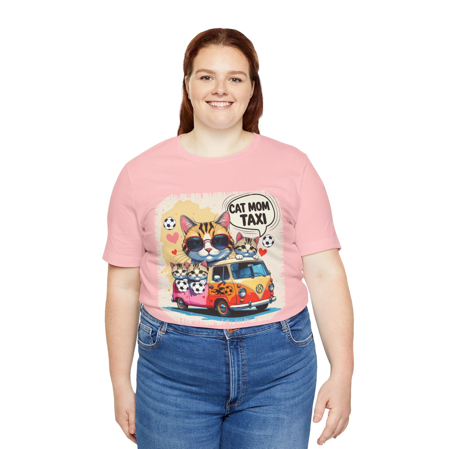 Cat Mom Taxi T-shirt Funny Chaos Soccer Carpool Meow Squad Humor