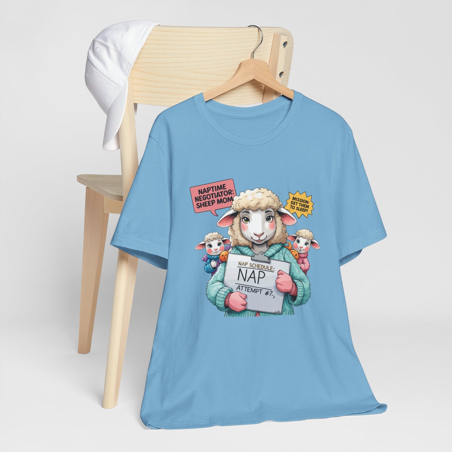 Sheep Mom T-shirt, Cozy Parenting Journey, Funny Sleepy Life Gift