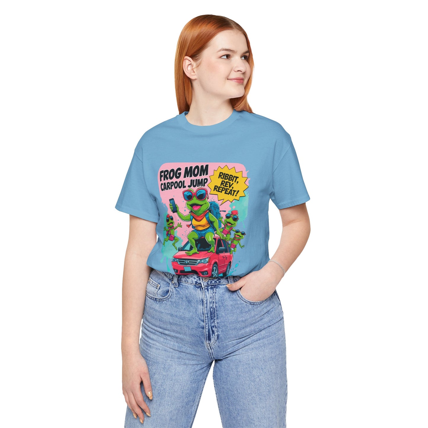 Frog Mom T-shirt Carpool Jump Chaos Rush Parent Commuter Humor