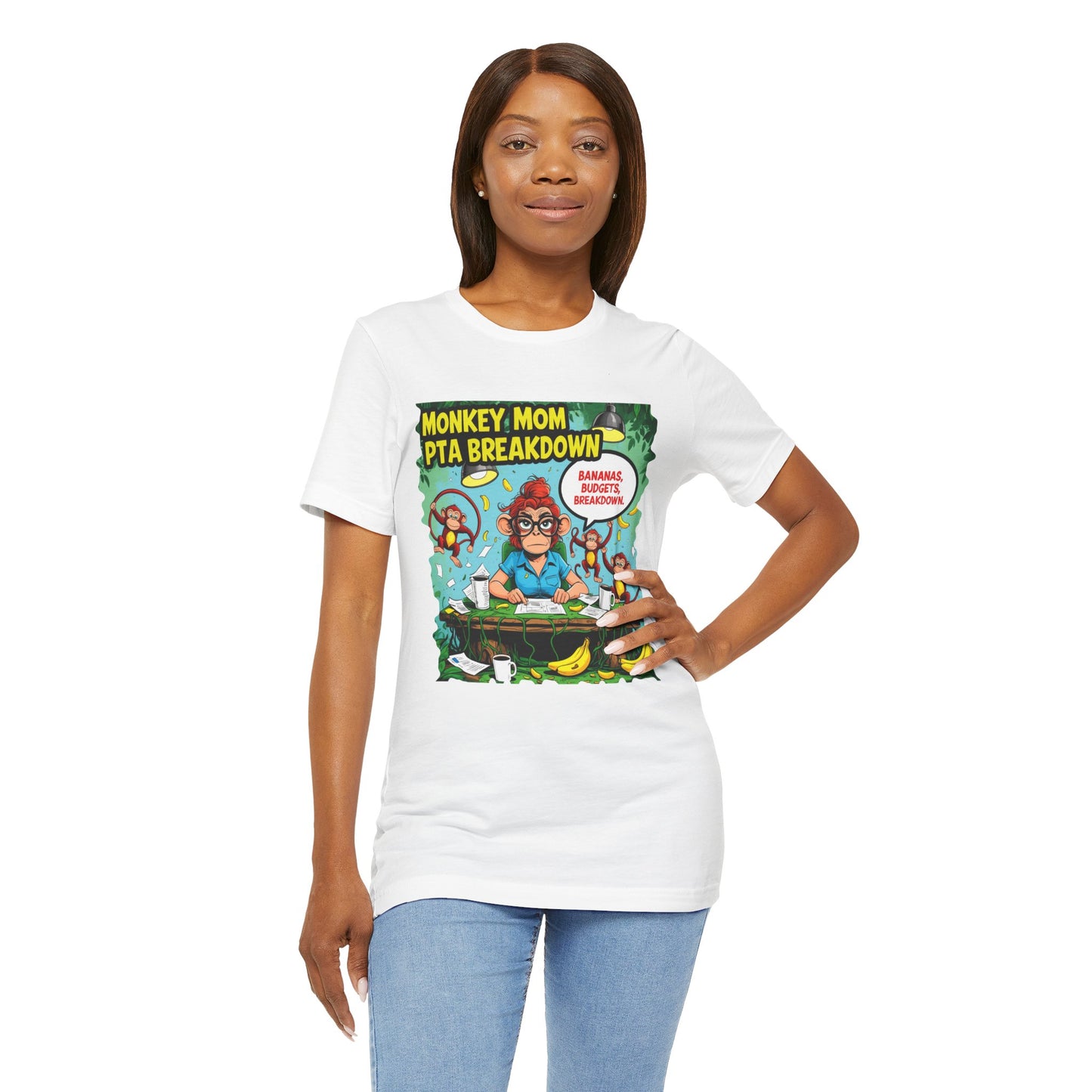Monkey Mom T-shirt, Jungle Chaos PTA Humor Classroom Stress Gift