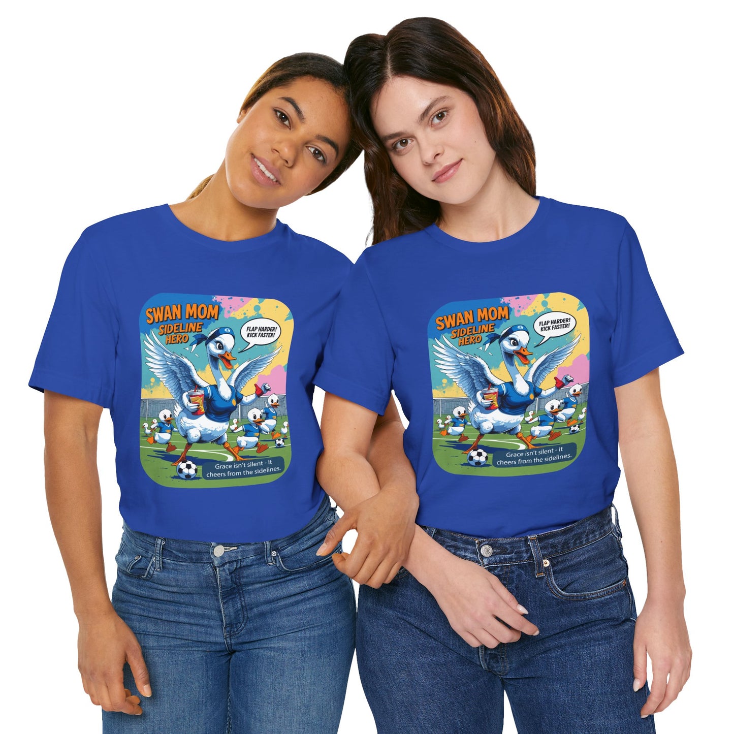 Swan Mom Soccer T-shirt Sideline Screams Funny Yell Game