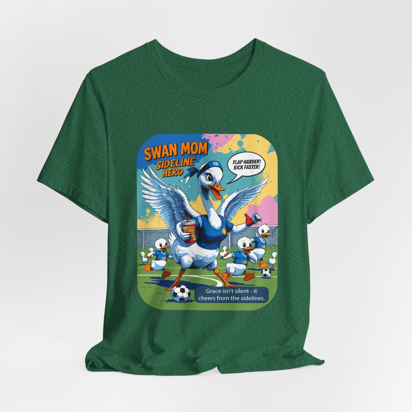 Swan Mom Soccer T-shirt Sideline Screams Funny Yell Game