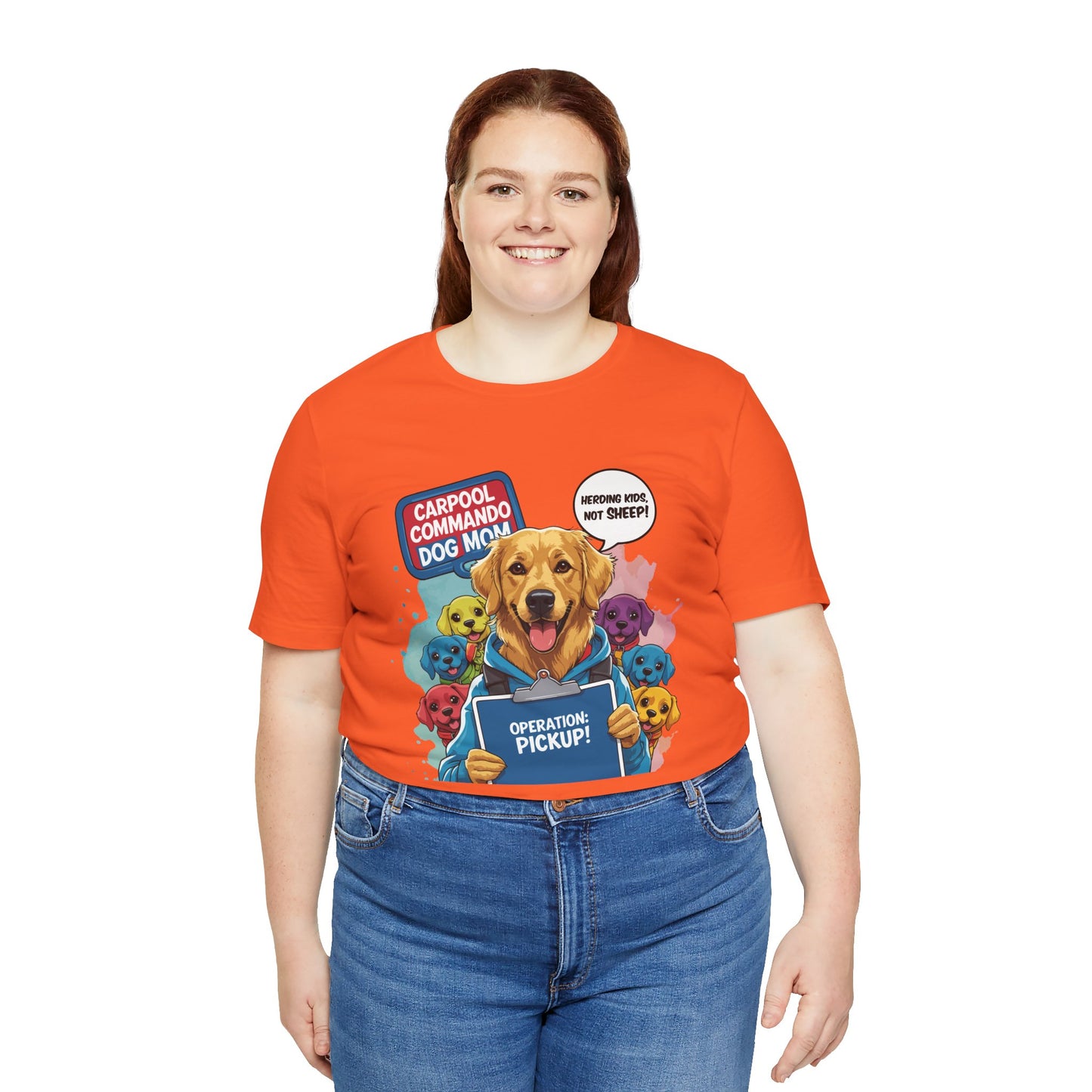 Dog Mom T-shirt, Carpool Commando School Pickup Survival, Funny Family Chaos