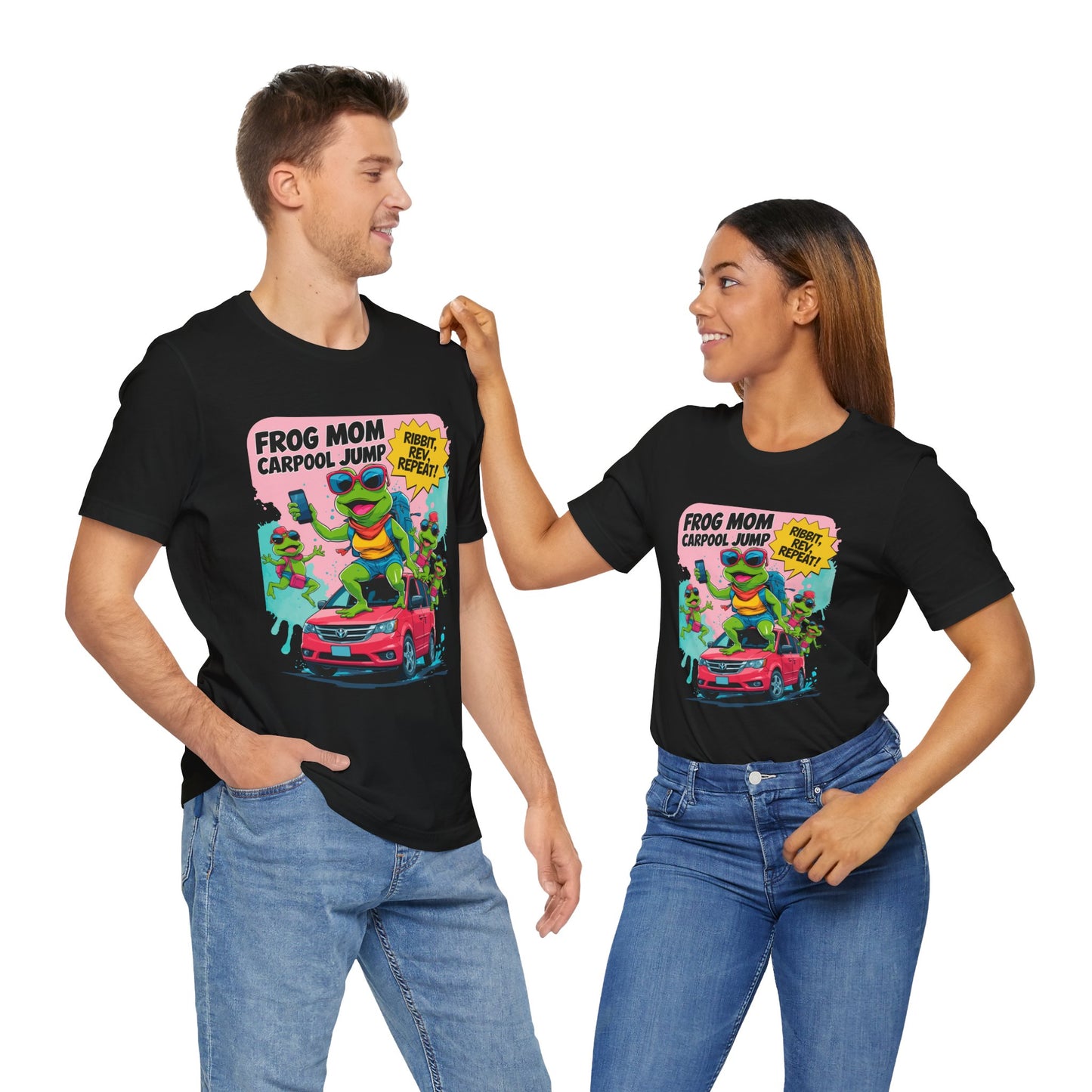 Frog Mom T-shirt Carpool Jump Chaos Rush Parent Commuter Humor