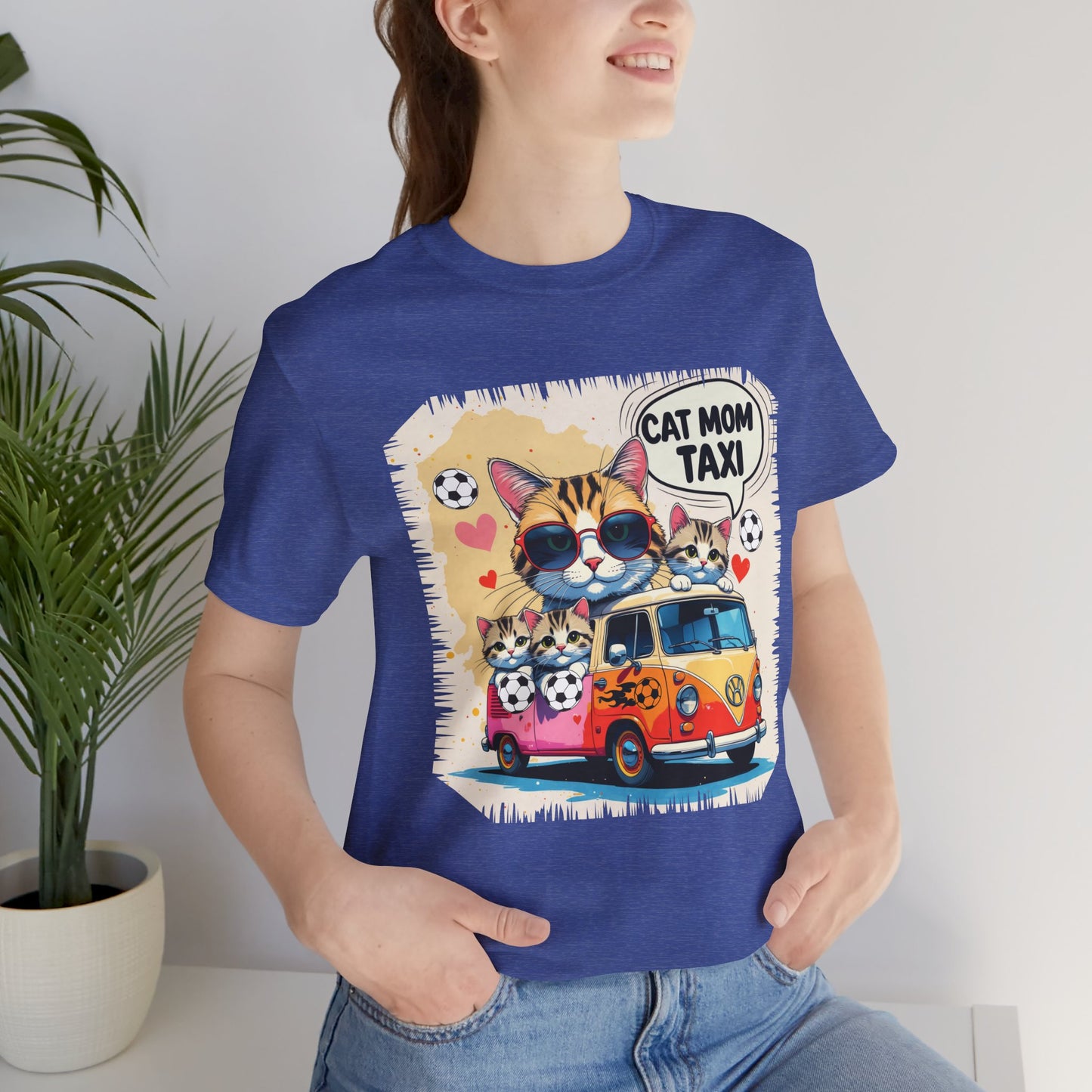 Cat Mom Taxi T-shirt Funny Chaos Soccer Carpool Meow Squad Humor