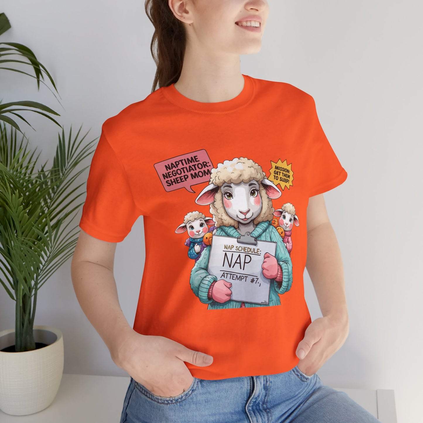 Sheep Mom T-shirt, Cozy Parenting Journey, Funny Sleepy Life Gift