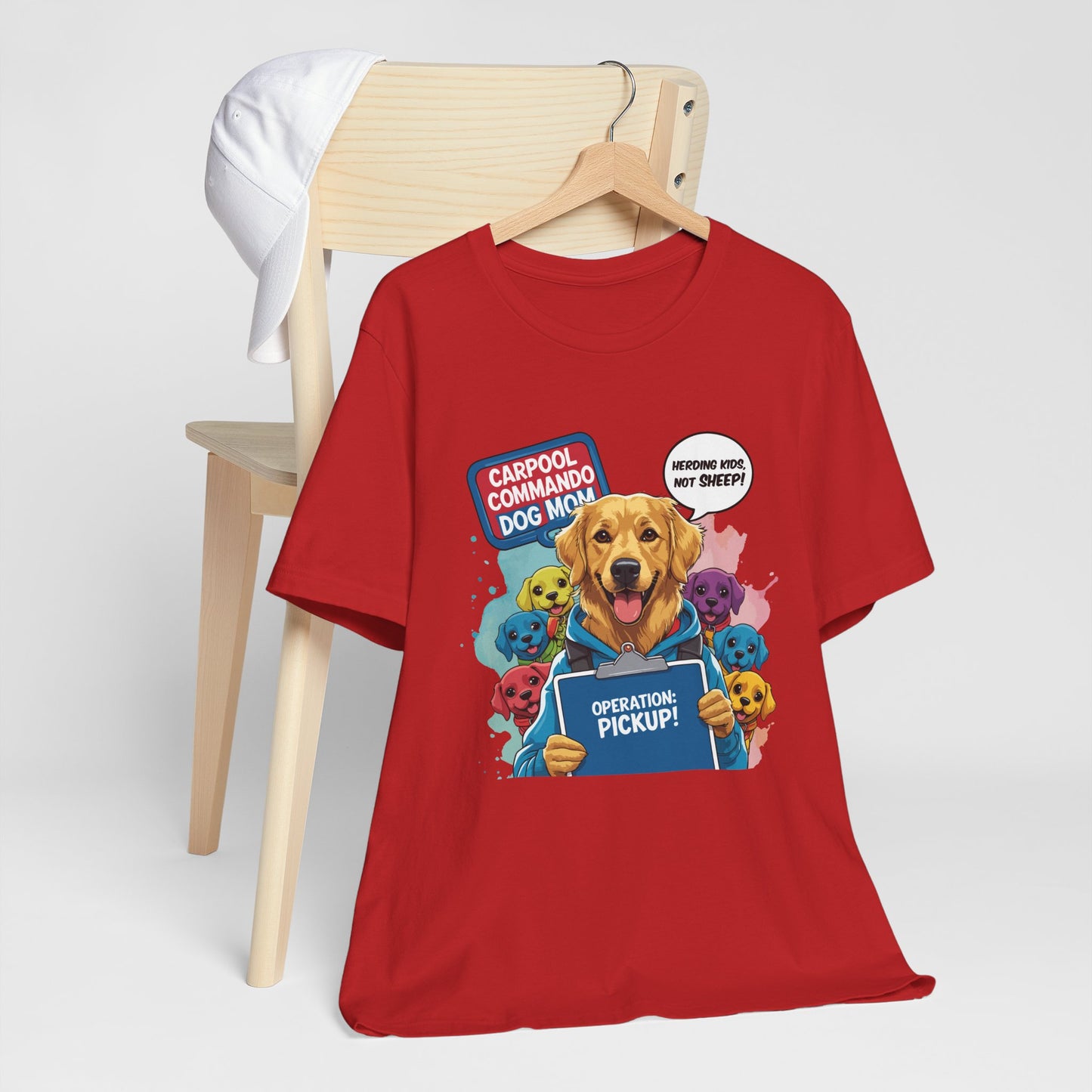 Dog Mom T-shirt, Carpool Commando School Pickup Survival, Funny Family Chaos