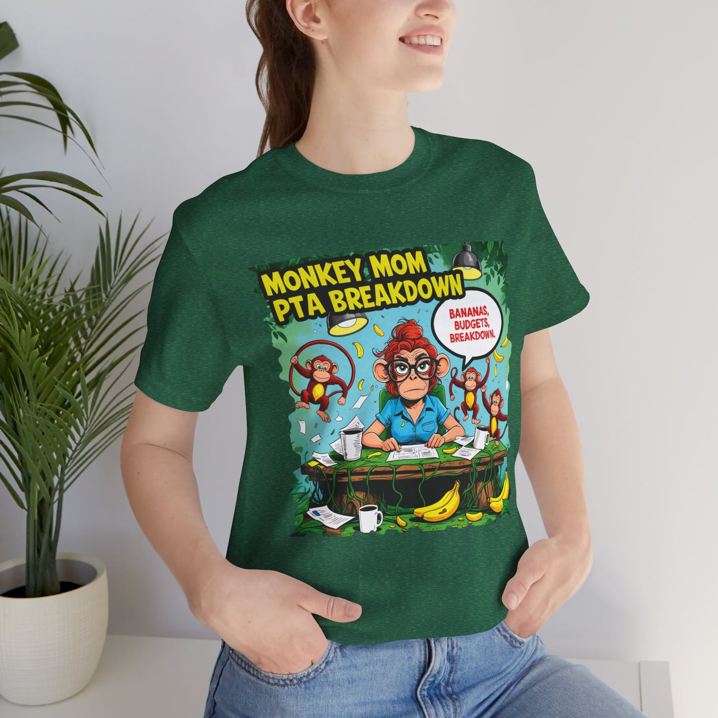 Monkey Mom T-shirt, Jungle Chaos PTA Humor Classroom Stress Gift