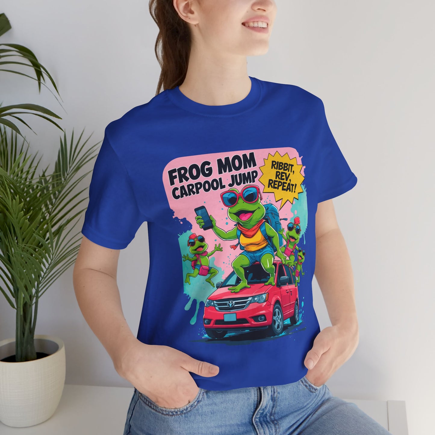 Frog Mom T-shirt Carpool Jump Chaos Rush Parent Commuter Humor