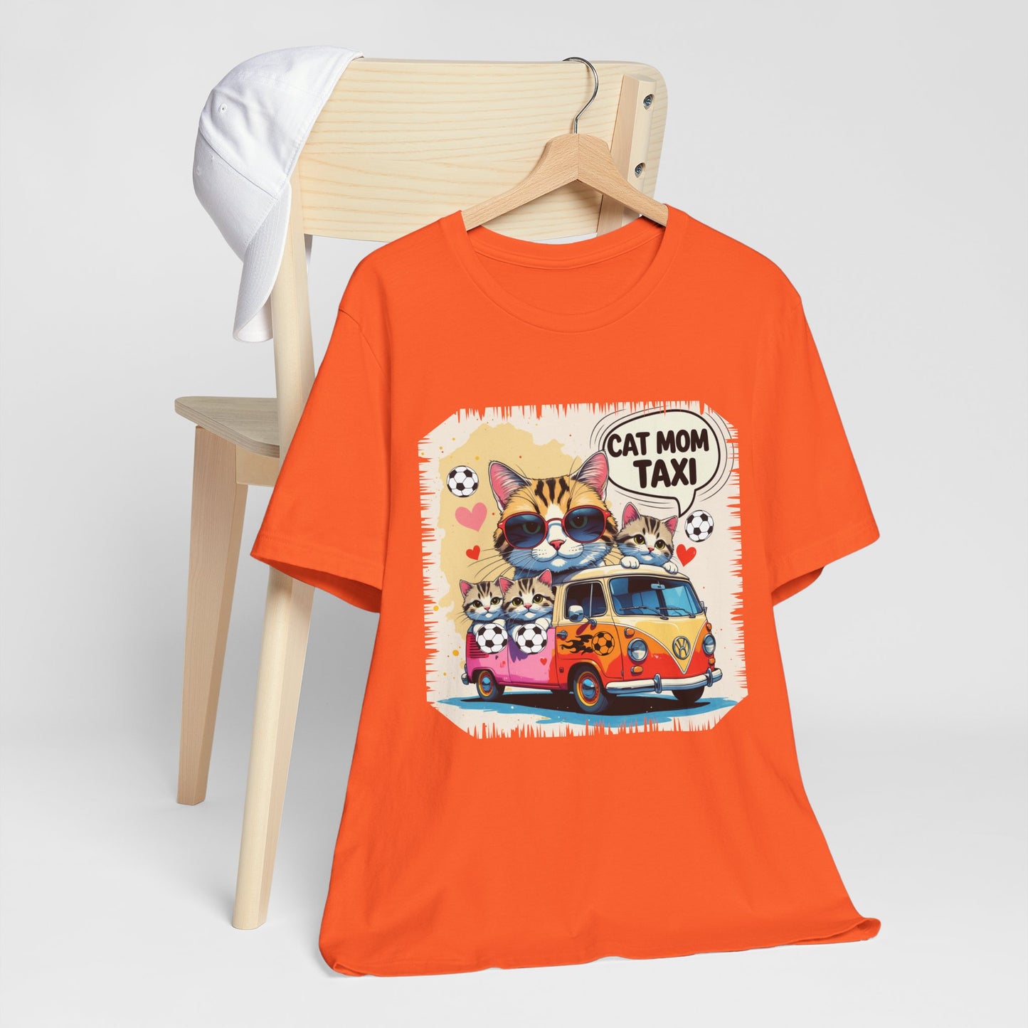 Cat Mom Taxi T-shirt Funny Chaos Soccer Carpool Meow Squad Humor