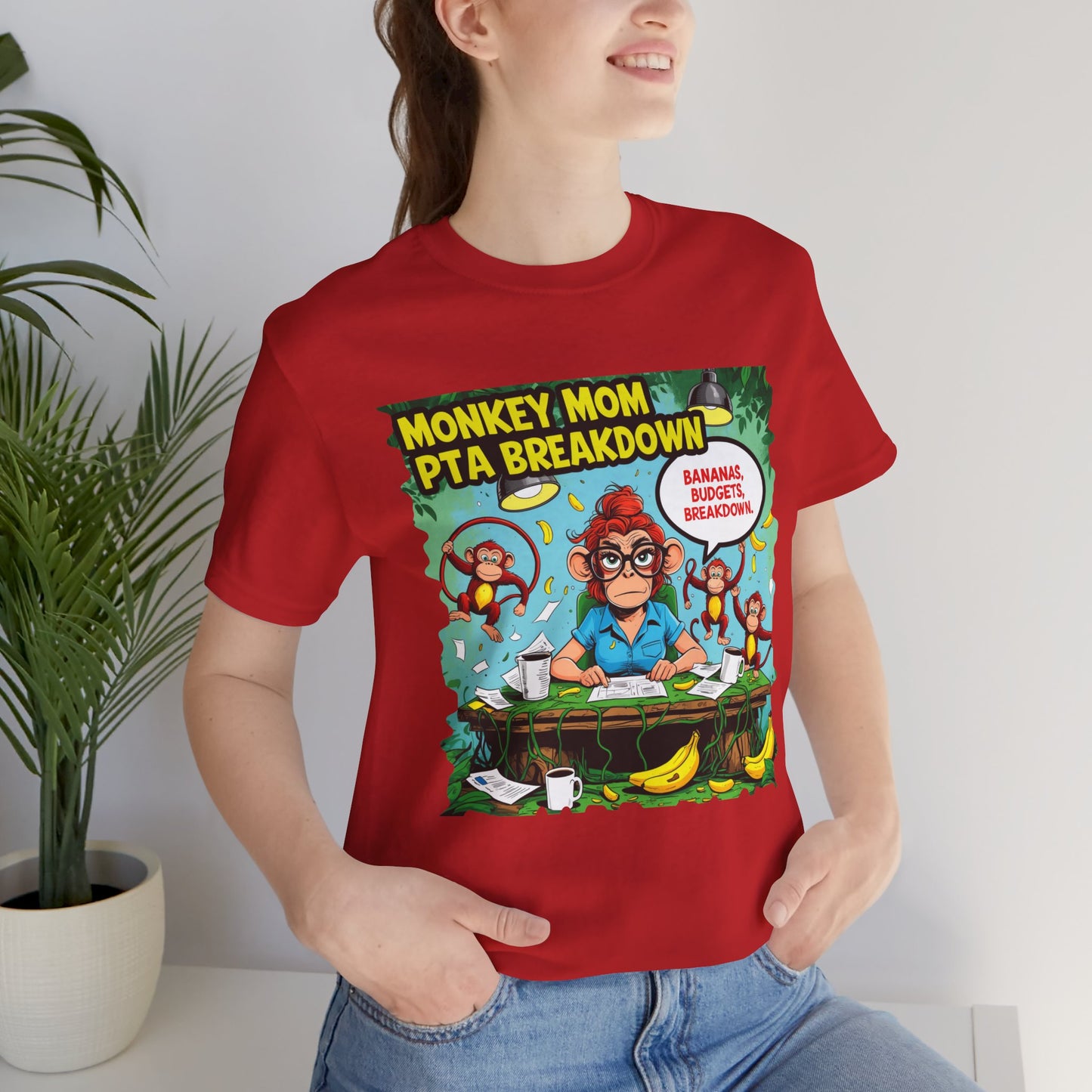 Monkey Mom T-shirt, Jungle Chaos PTA Humor Classroom Stress Gift
