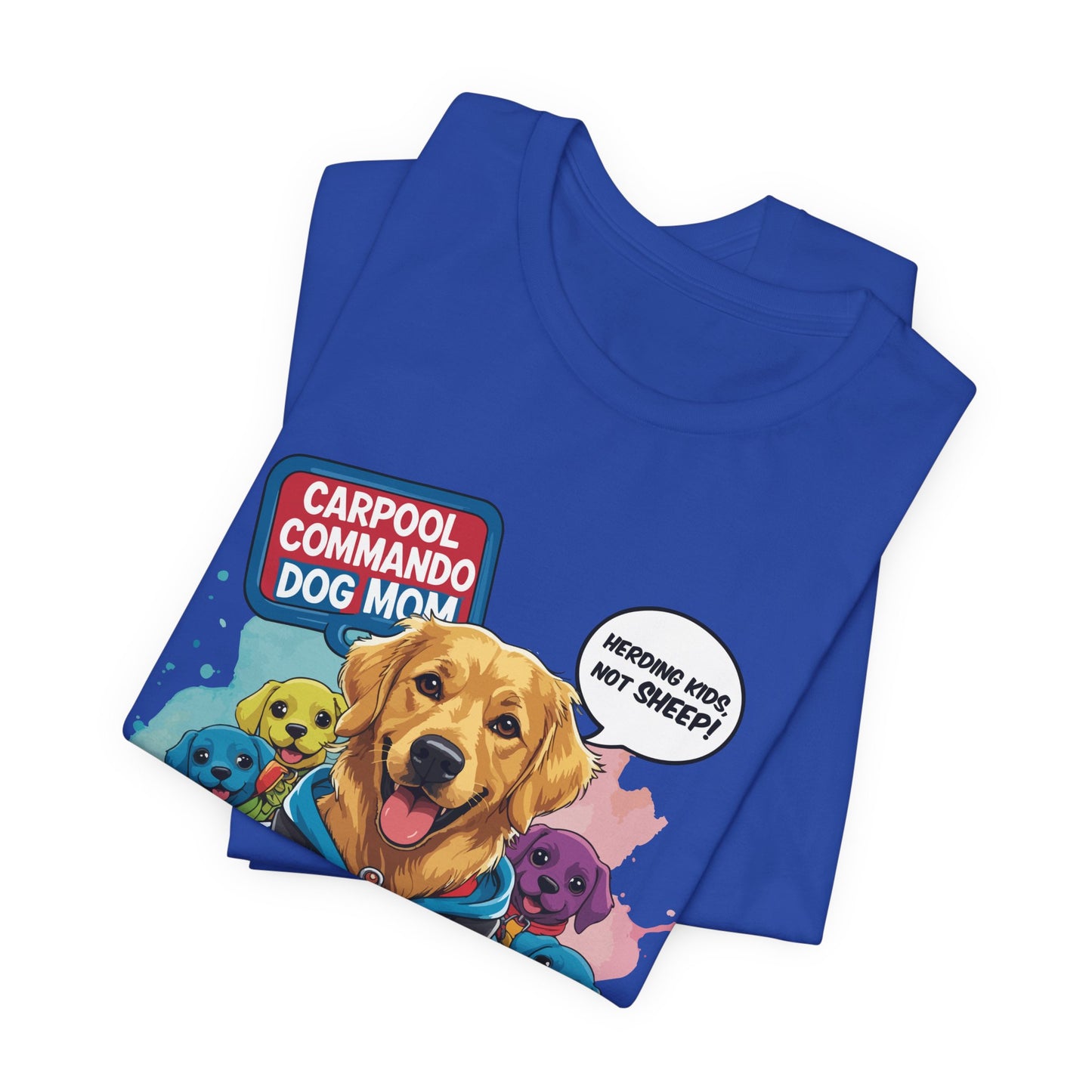 Dog Mom T-shirt, Carpool Commando School Pickup Survival, Funny Family Chaos