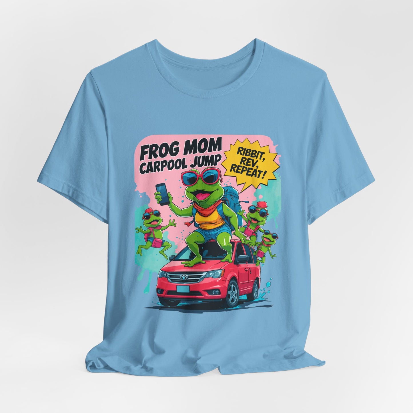 Frog Mom T-shirt Carpool Jump Chaos Rush Parent Commuter Humor