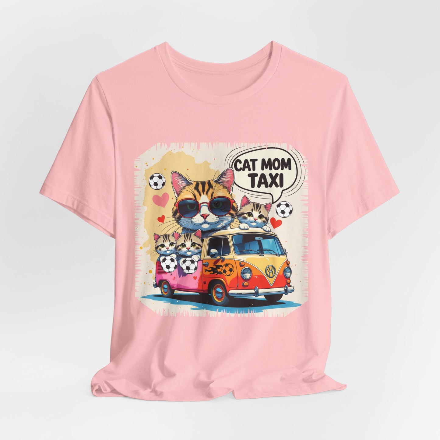 Cat Mom Taxi T-shirt Funny Chaos Soccer Carpool Meow Squad Humor