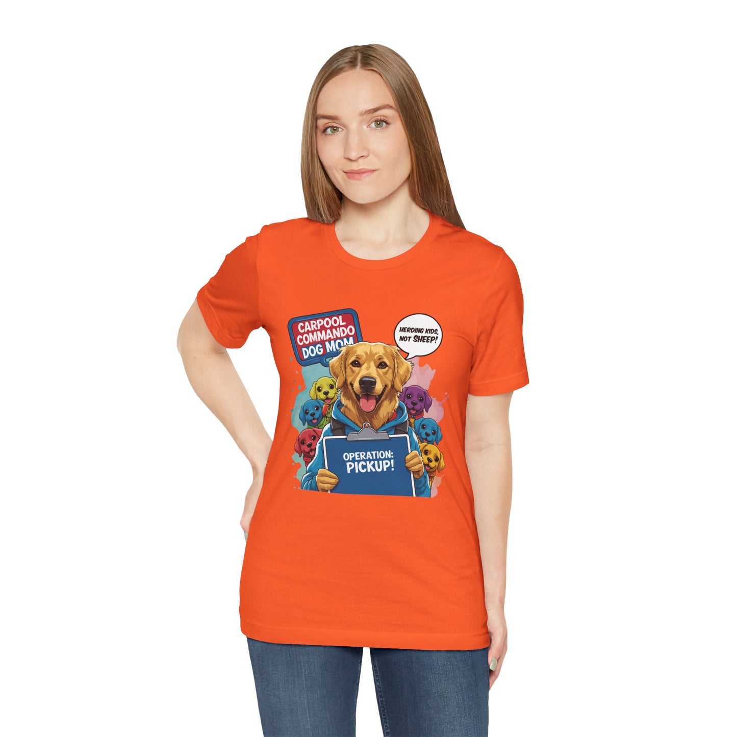 Dog Mom T-shirt, Carpool Commando School Pickup Survival, Funny Family Chaos