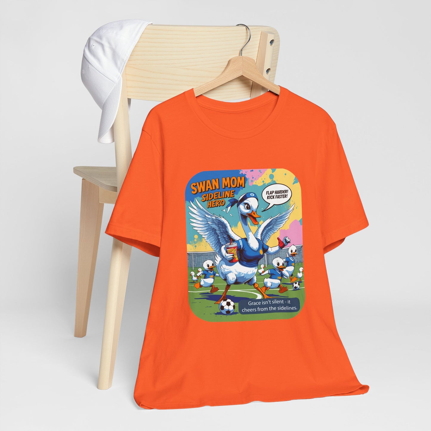 Swan Mom Soccer T-shirt Sideline Screams Funny Yell Game