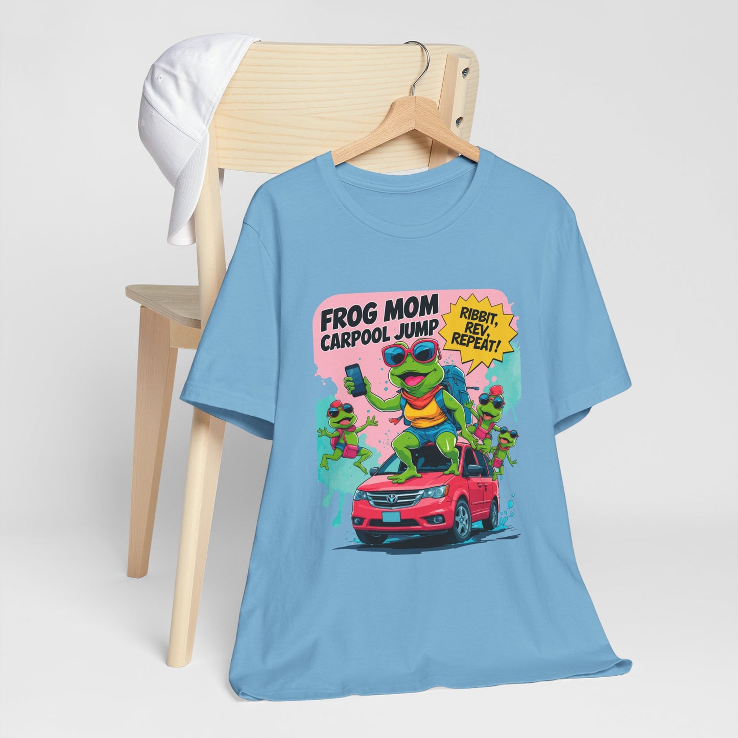 Frog Mom T-shirt Carpool Jump Chaos Rush Parent Commuter Humor