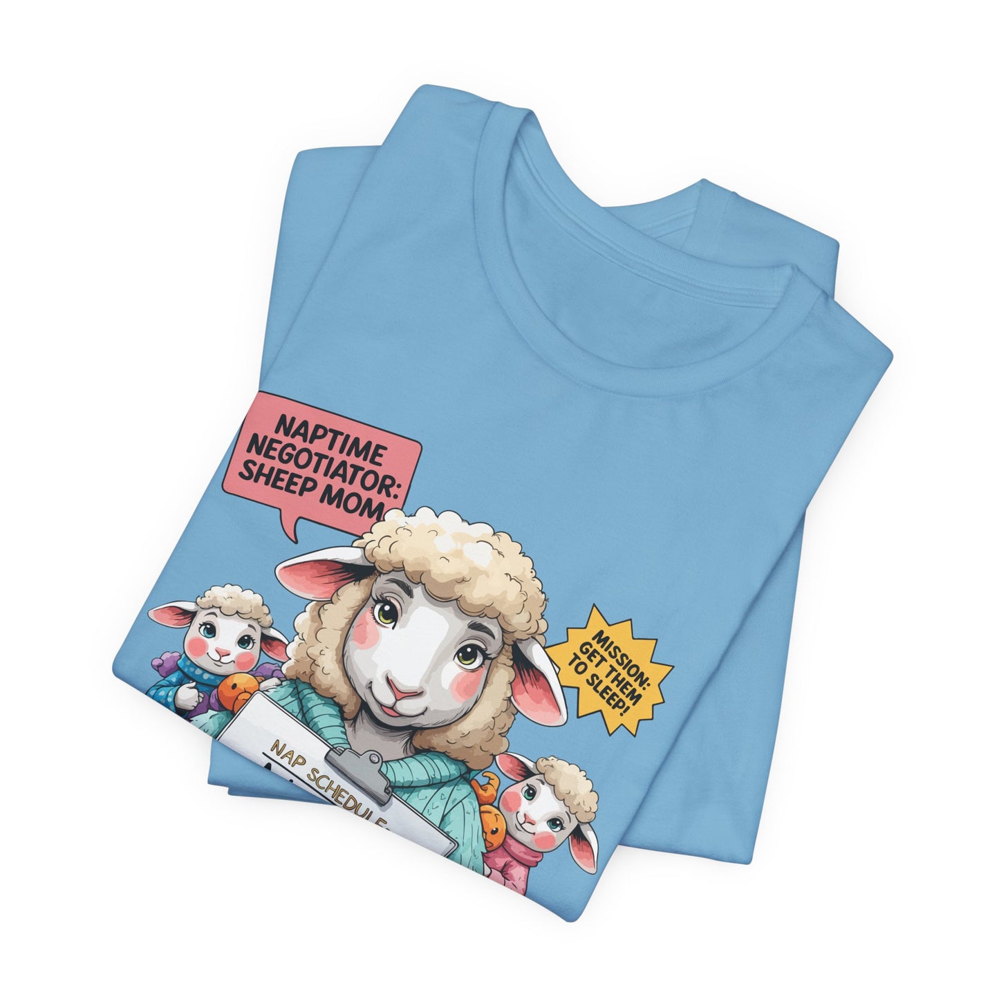 Sheep Mom T-shirt, Cozy Parenting Journey, Funny Sleepy Life Gift