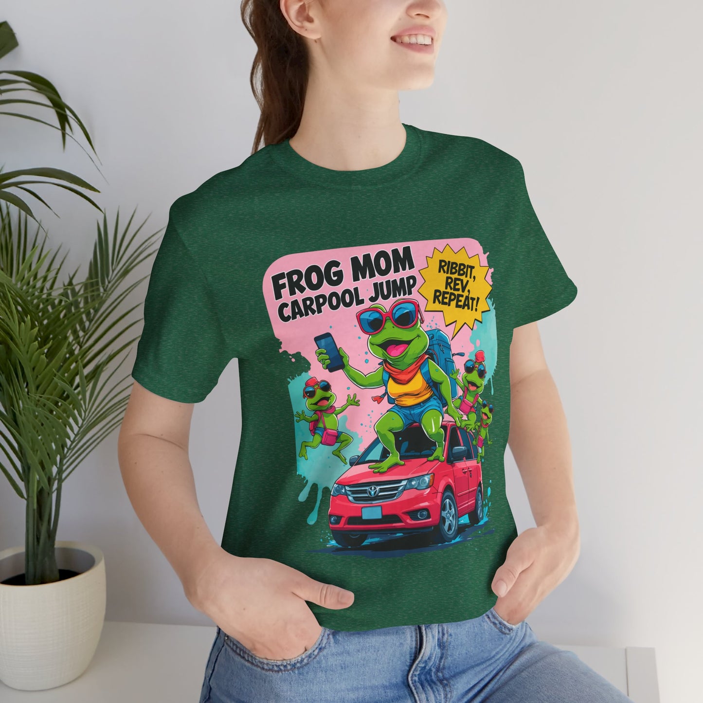 Frog Mom T-shirt Carpool Jump Chaos Rush Parent Commuter Humor