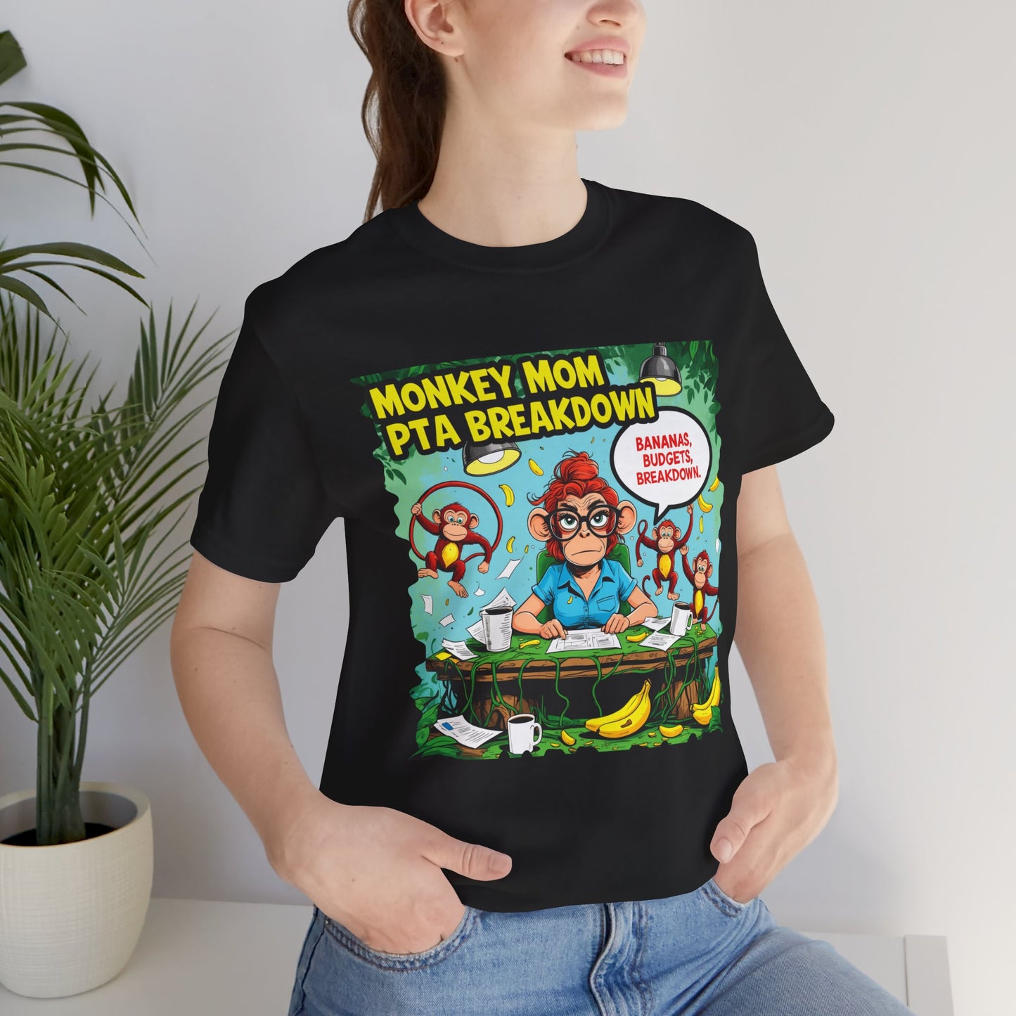 Monkey Mom T-shirt, Jungle Chaos PTA Humor Classroom Stress Gift