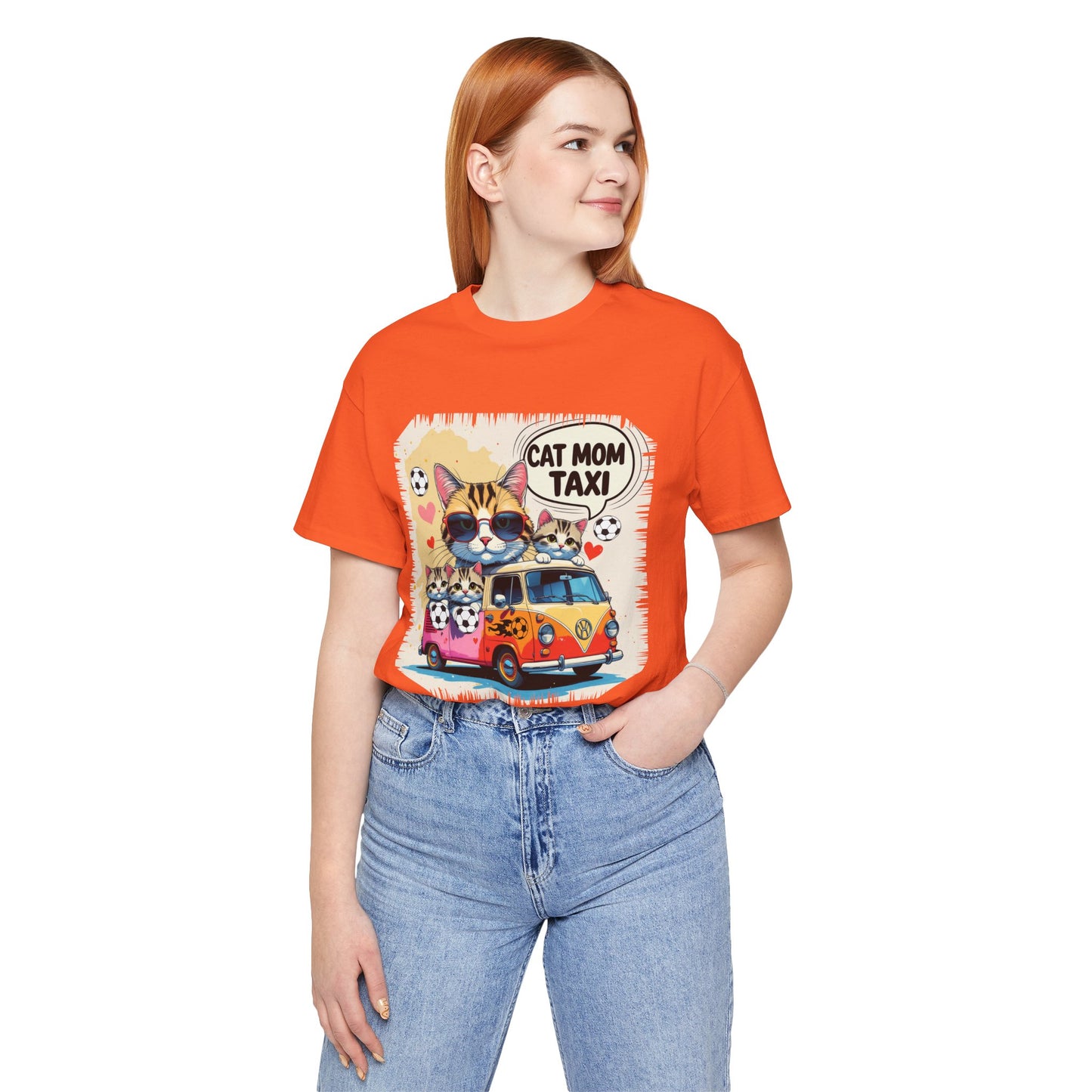 Cat Mom Taxi T-shirt Funny Chaos Soccer Carpool Meow Squad Humor