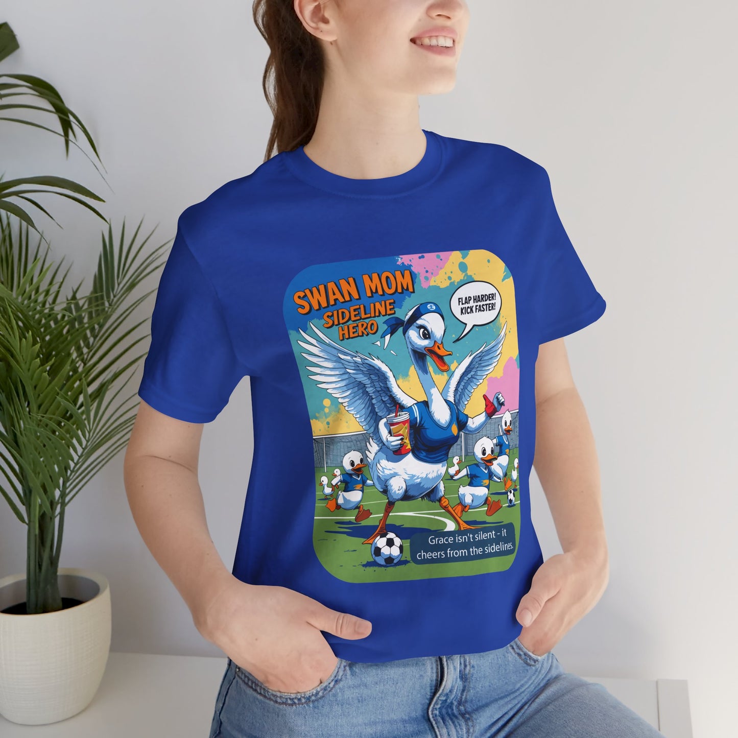Swan Mom Soccer T-shirt Sideline Screams Funny Yell Game