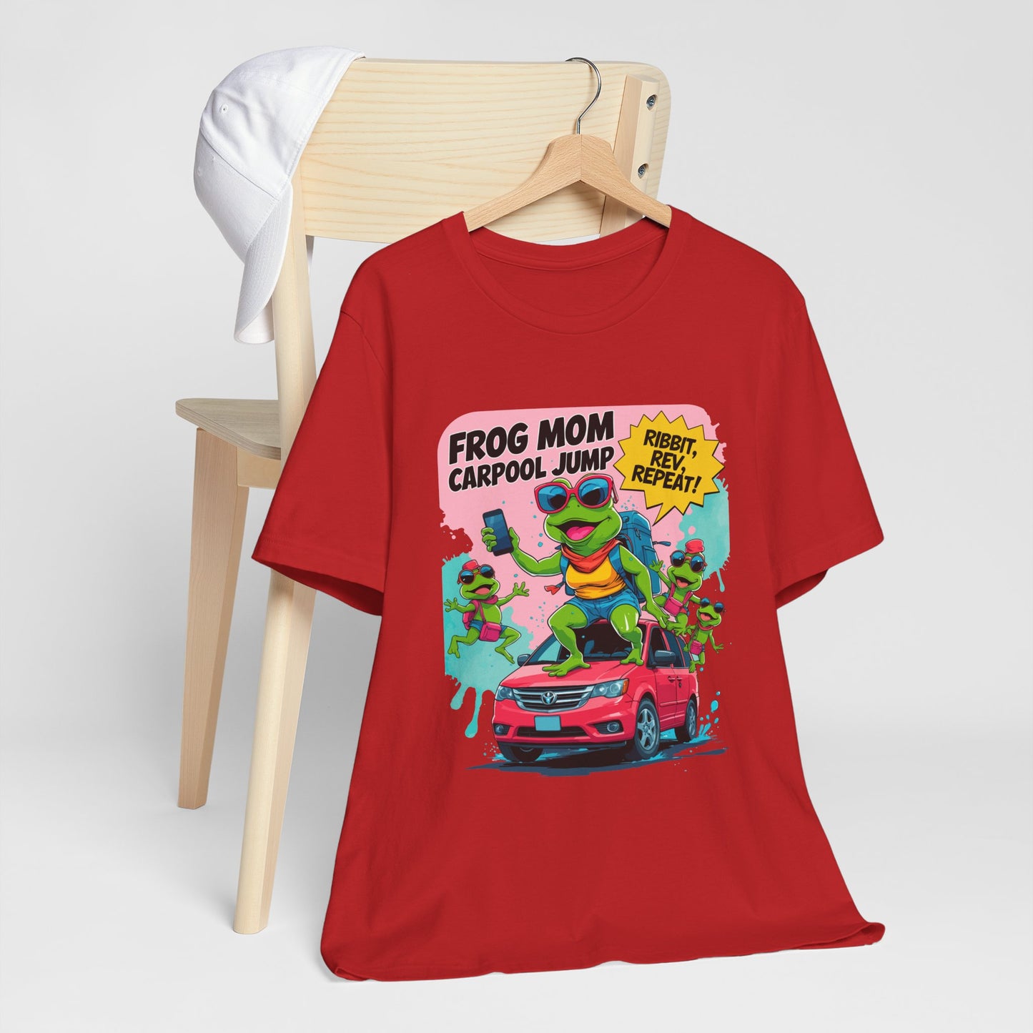 Frog Mom T-shirt Carpool Jump Chaos Rush Parent Commuter Humor