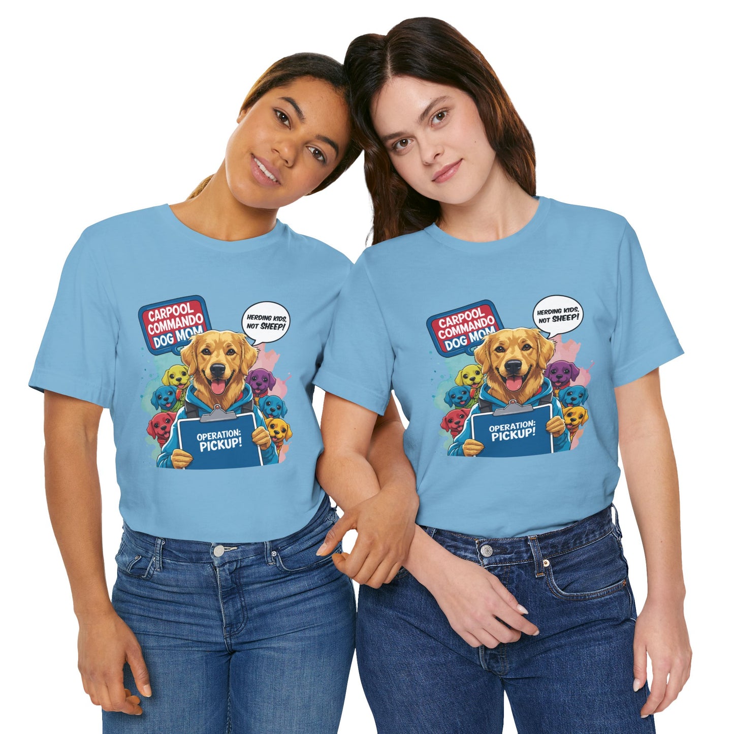 Dog Mom T-shirt, Carpool Commando School Pickup Survival, Funny Family Chaos