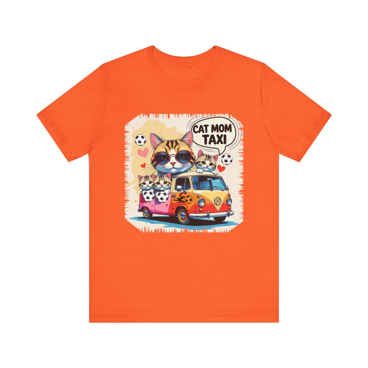 Cat Mom Taxi T-shirt Funny Chaos Soccer Carpool Meow Squad Humor