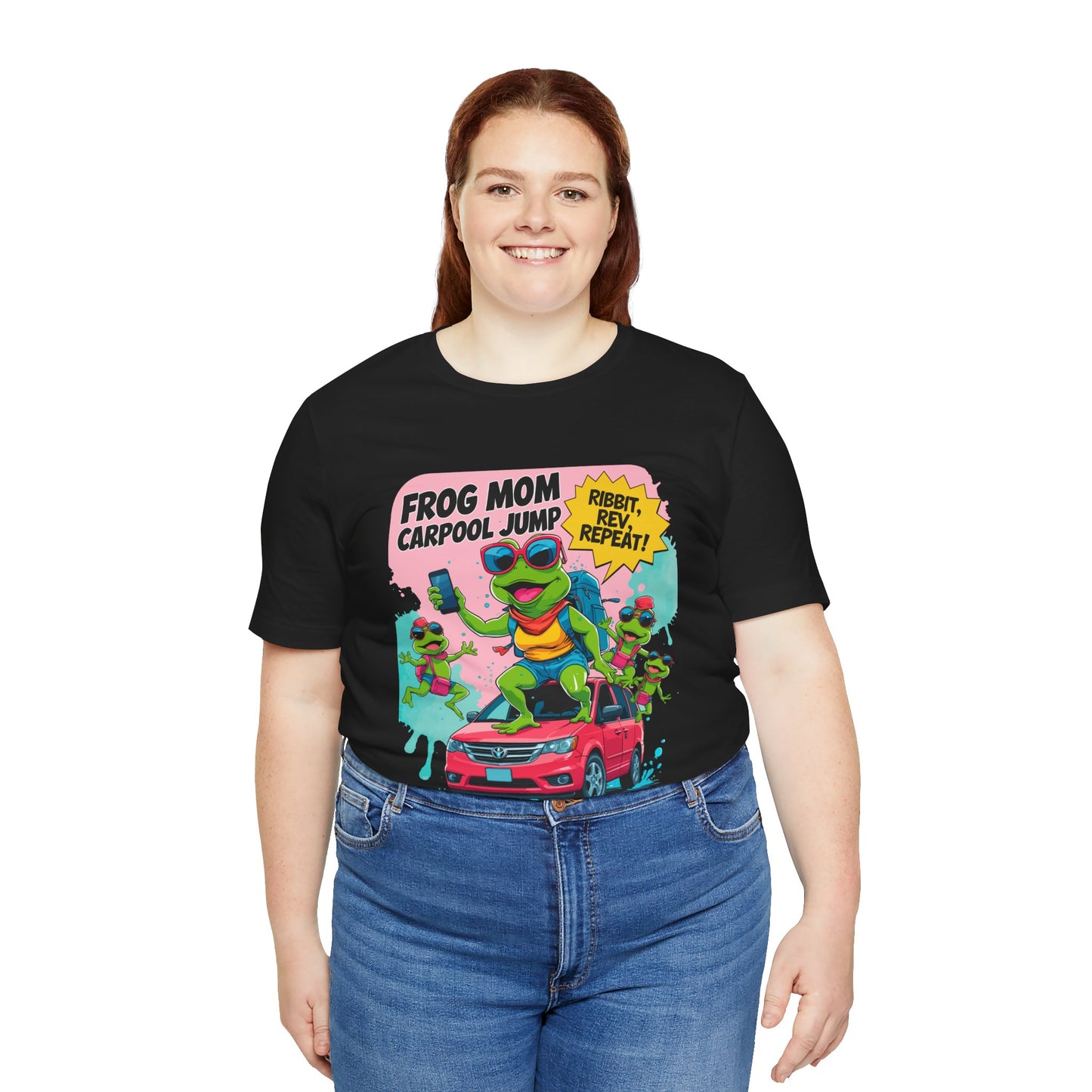 Frog Mom T-shirt Carpool Jump Chaos Rush Parent Commuter Humor