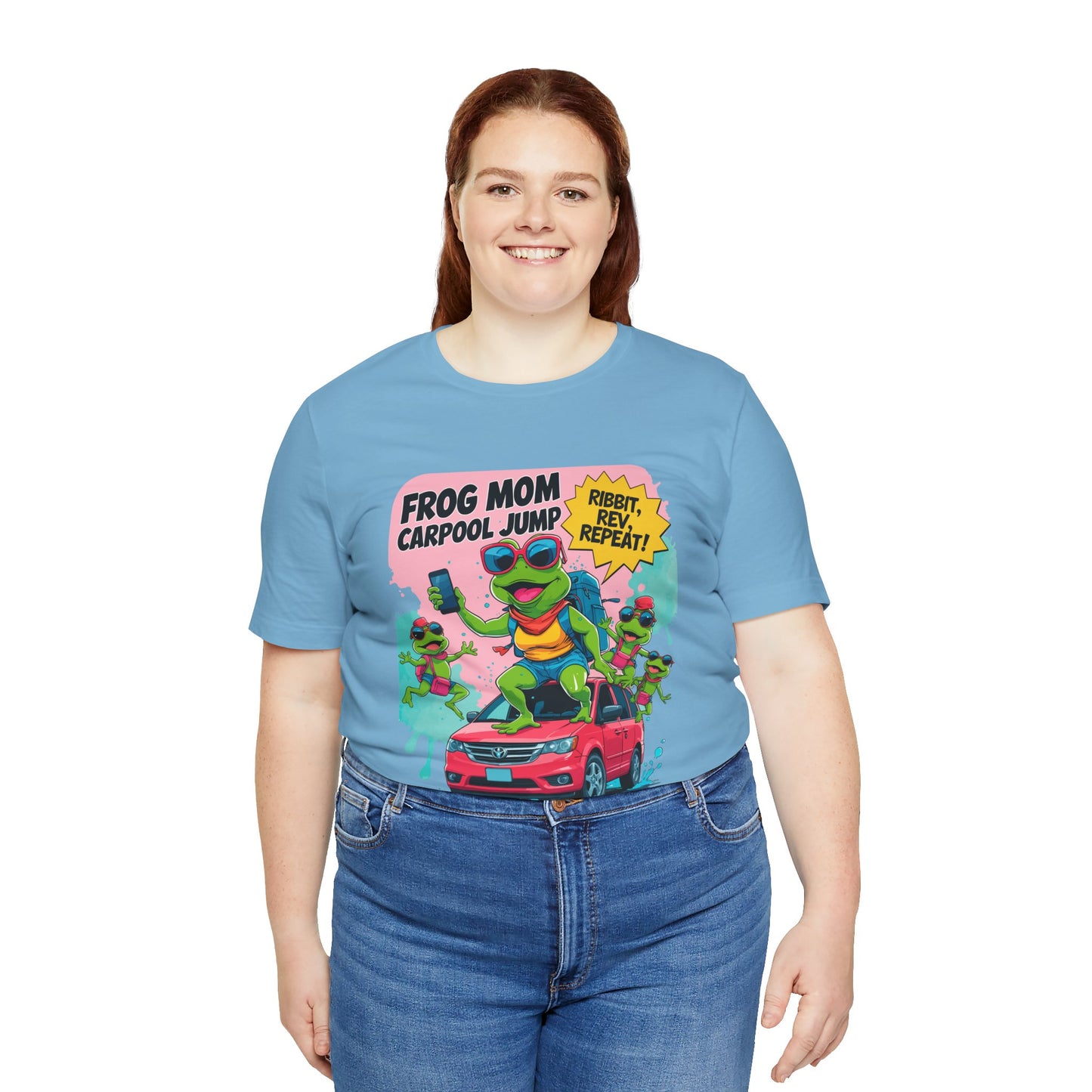 Frog Mom T-shirt Carpool Jump Chaos Rush Parent Commuter Humor