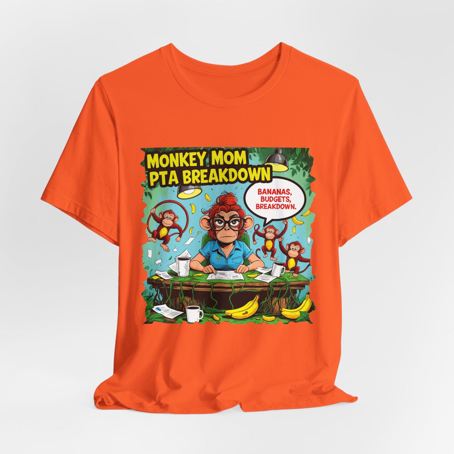 Monkey Mom T-shirt, Jungle Chaos PTA Humor Classroom Stress Gift