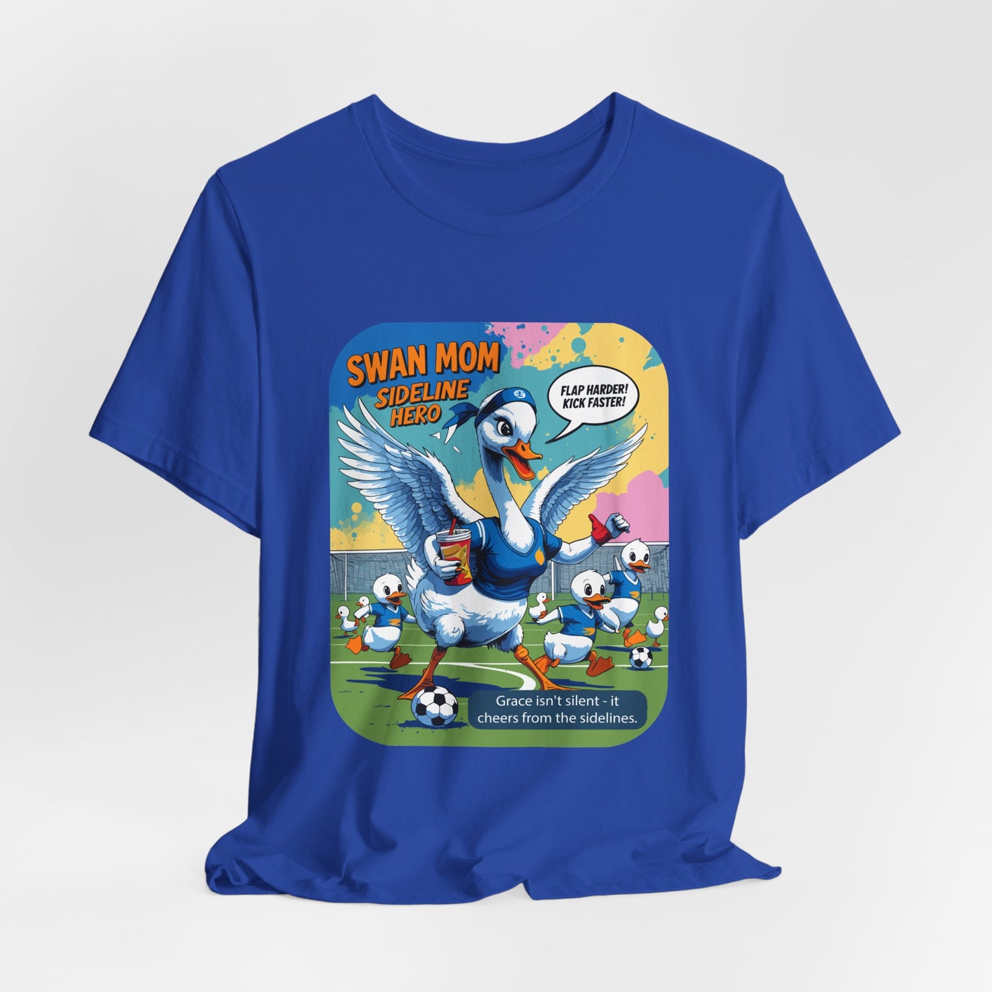 Swan Mom Soccer T-shirt Sideline Screams Funny Yell Game