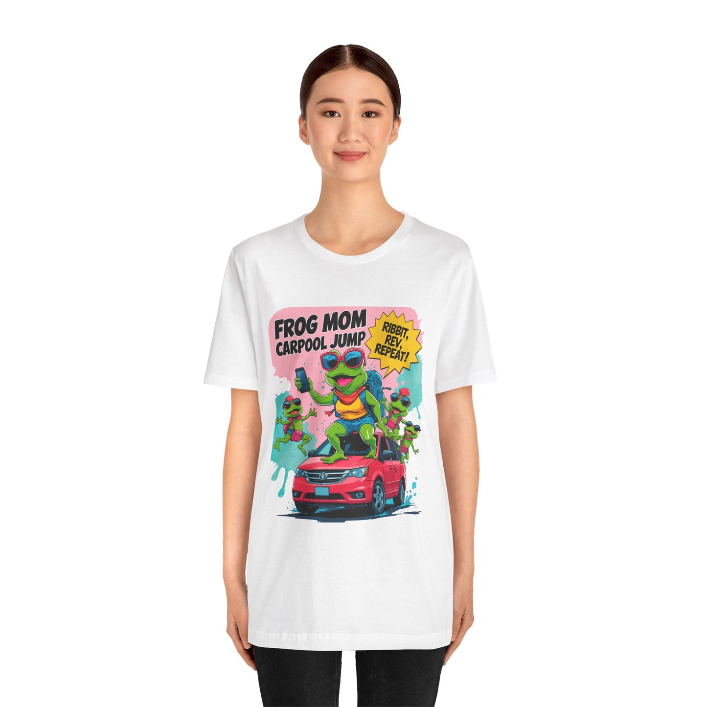 Frog Mom T-shirt Carpool Jump Chaos Rush Parent Commuter Humor