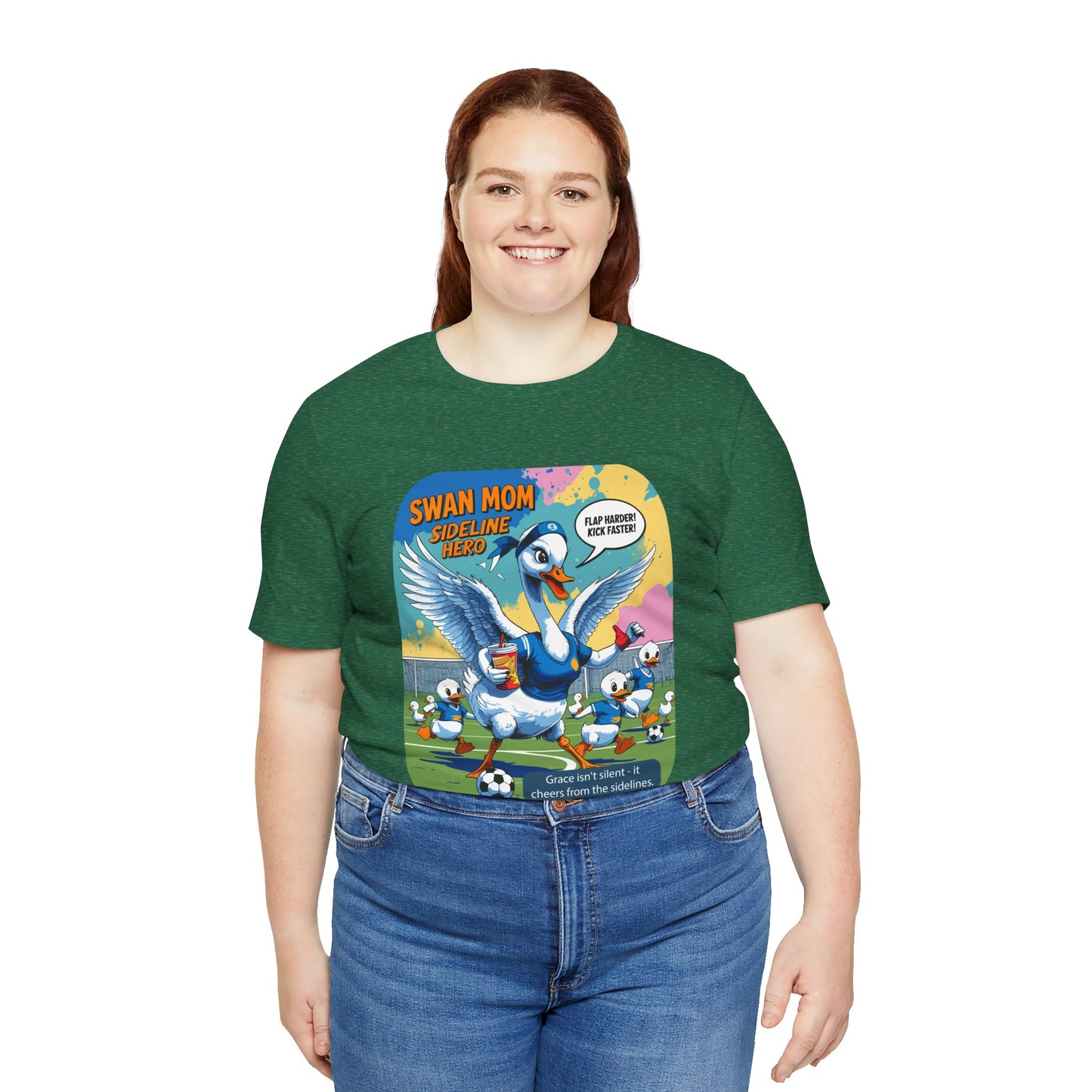 Swan Mom Soccer T-shirt Sideline Screams Funny Yell Game