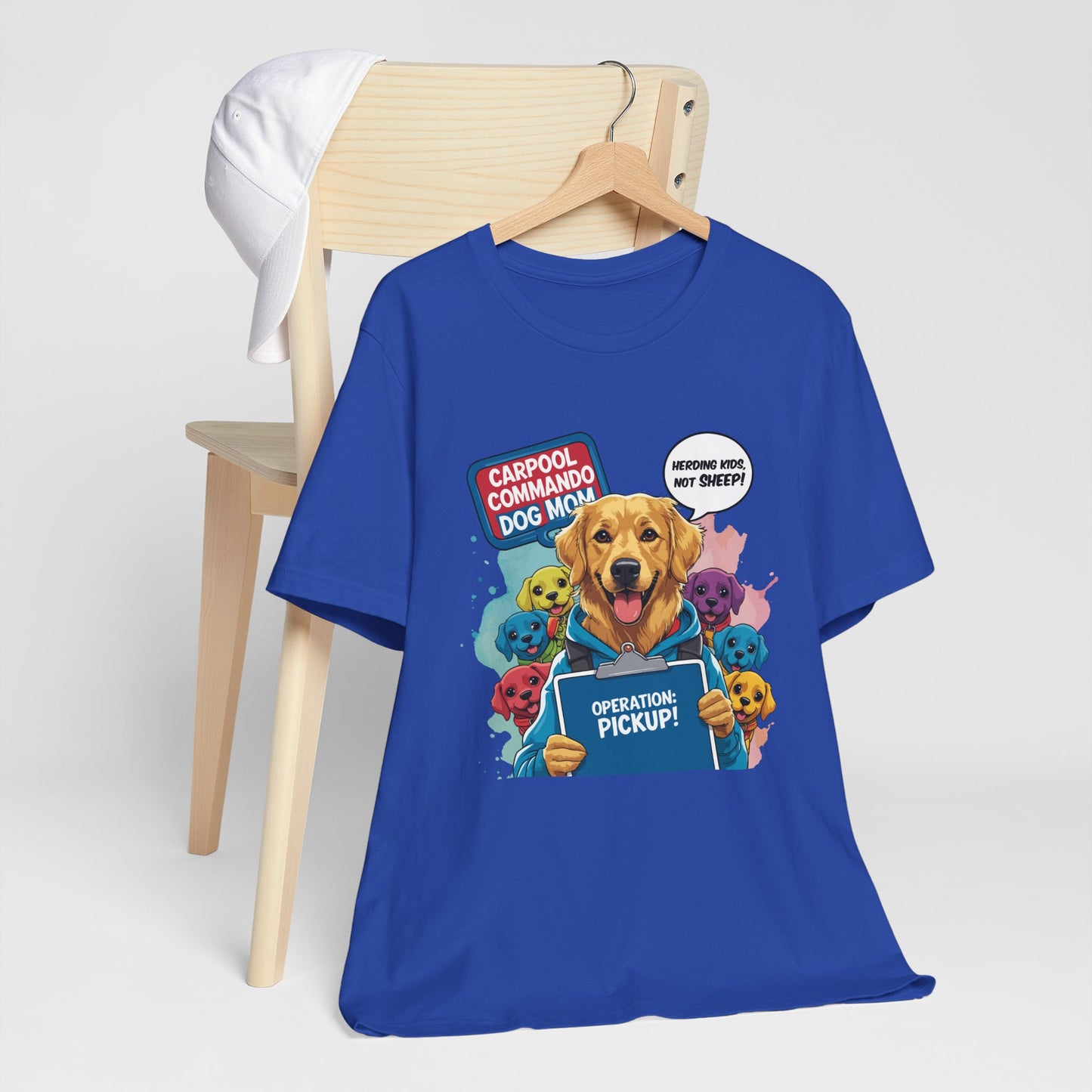 Dog Mom T-shirt, Carpool Commando School Pickup Survival, Funny Family Chaos