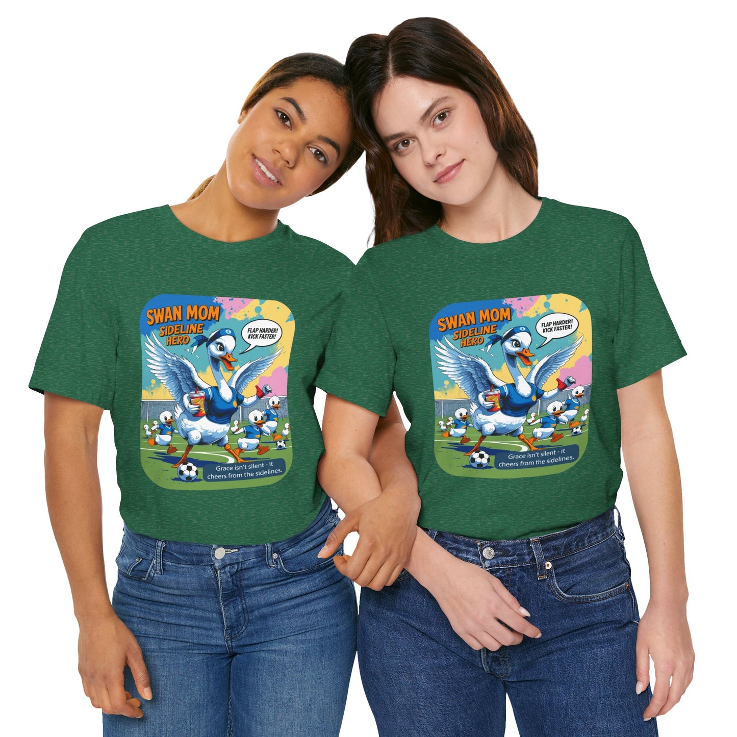 Swan Mom Soccer T-shirt Sideline Screams Funny Yell Game