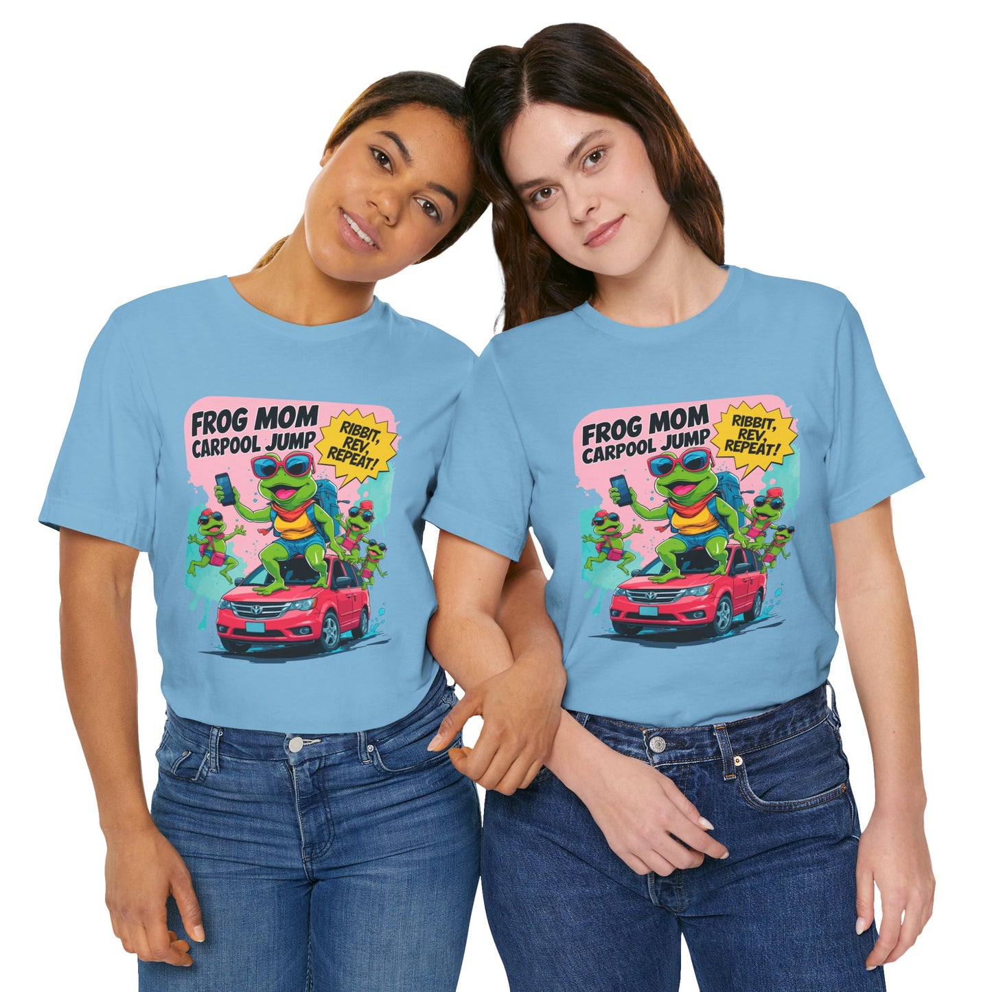 Frog Mom T-shirt Carpool Jump Chaos Rush Parent Commuter Humor