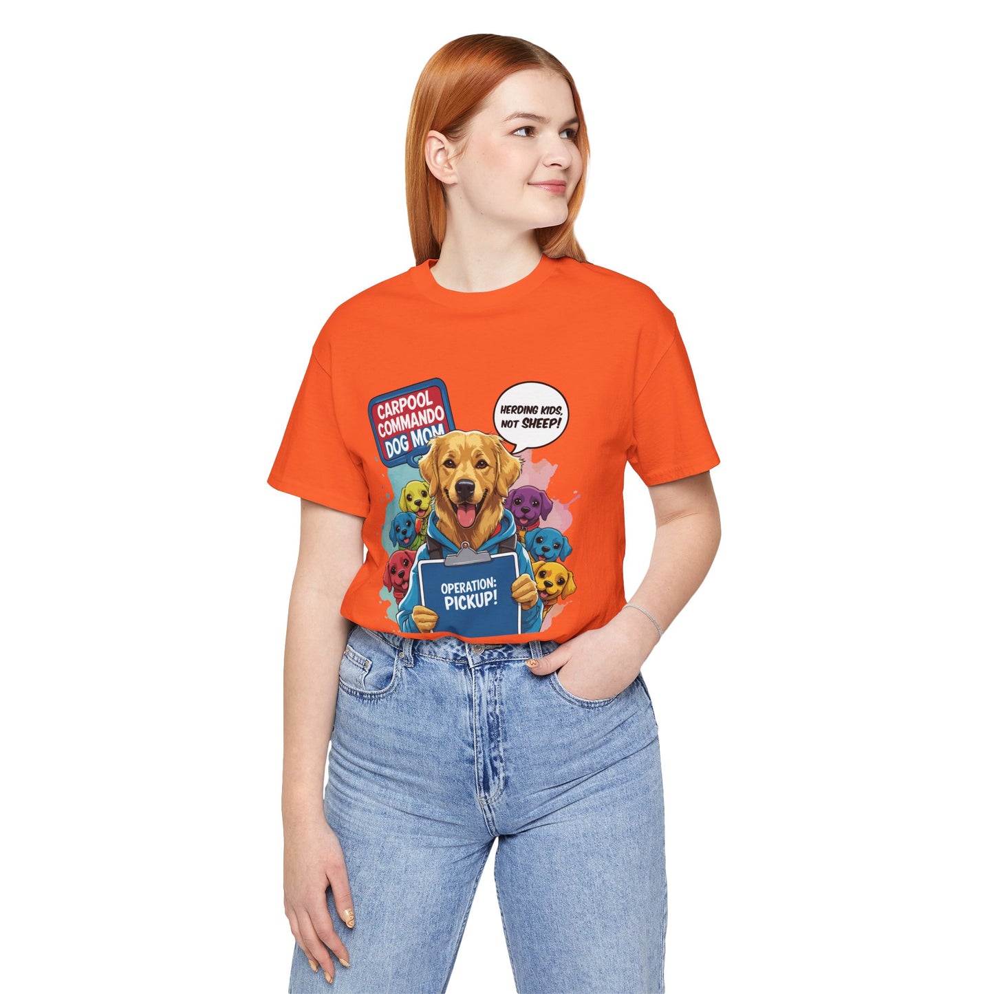Dog Mom T-shirt, Carpool Commando School Pickup Survival, Funny Family Chaos