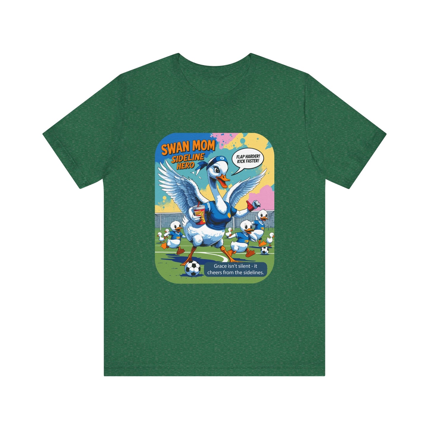 Swan Mom Soccer T-shirt Sideline Screams Funny Yell Game