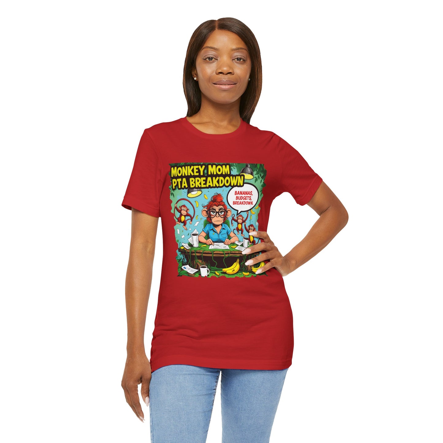 Monkey Mom T-shirt, Jungle Chaos PTA Humor Classroom Stress Gift