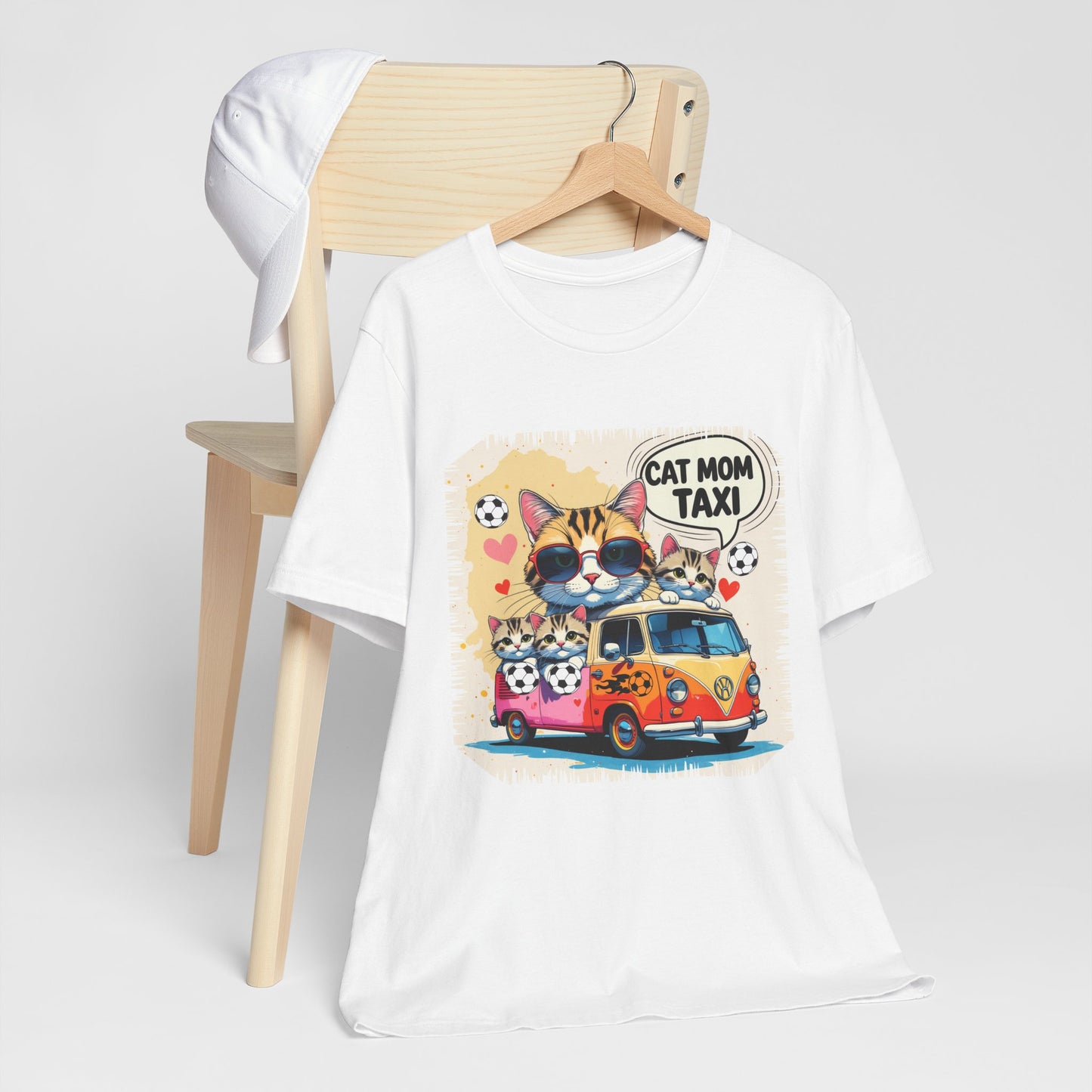 Cat Mom Taxi T-shirt Funny Chaos Soccer Carpool Meow Squad Humor