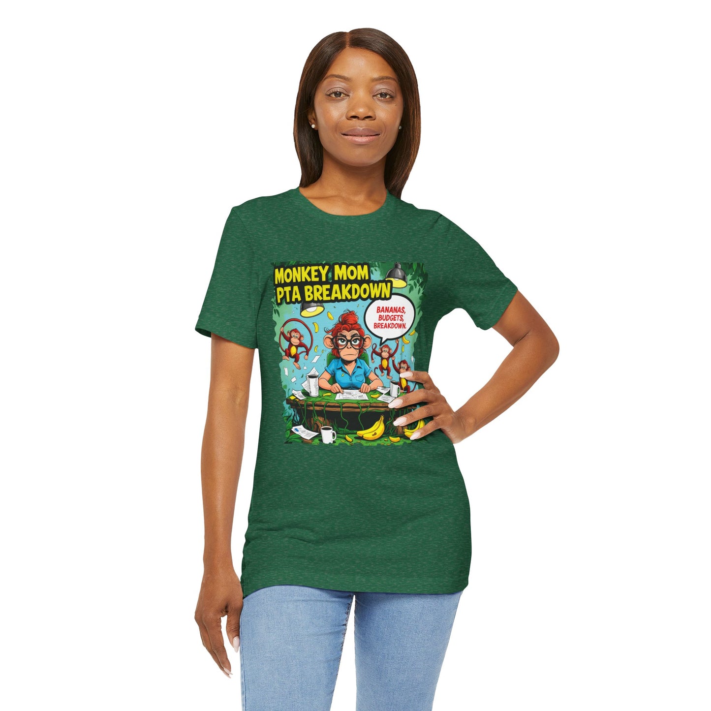 Monkey Mom T-shirt, Jungle Chaos PTA Humor Classroom Stress Gift